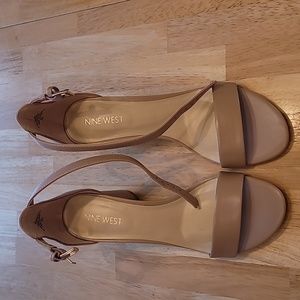 Nine West open toed, strapped heels